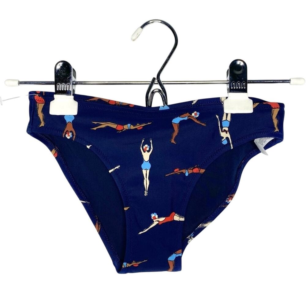 aerie Aquabatix Diver Bikini Bottoms XXS Navy Blue Swimwear Novelty Rare Women's